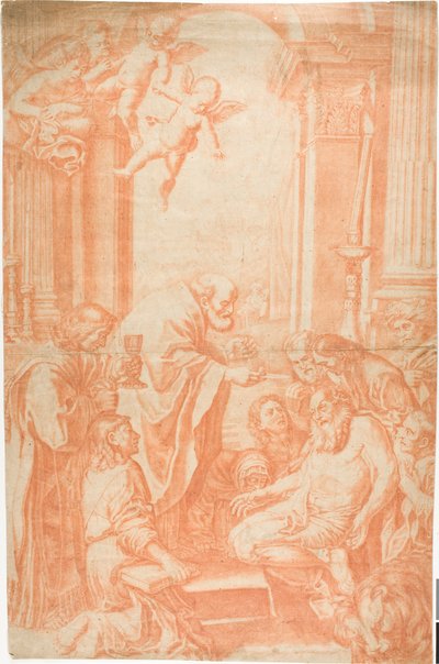聖ジェロームの最後の聖体拝領 作： Domenichino