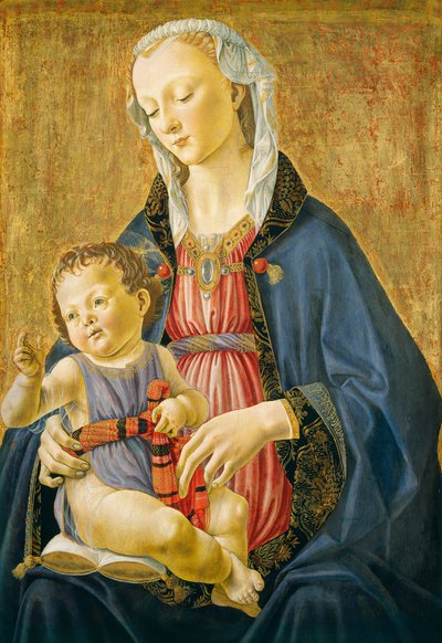 マドンナとチャイルド、c。 1470- 75（パネルのテンペラ） 作： Domenico Ghirlandaio