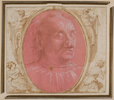 Visage d. un vieil homme - Head of an old man - Ghirlandaio, Domenico (1449-1494) - c. 1490 - ペン、筆、水彩、墨、紙 - 28,8x21,4 - Nationalmuseum Stockholm 作： Domenico Ghirlandaio