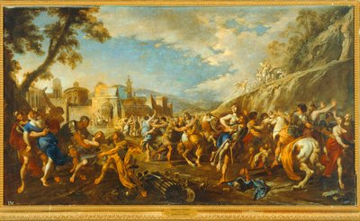 サビニア人女性のレイプ10035138 ... 作： Domenico (1612-75) Gargiulo