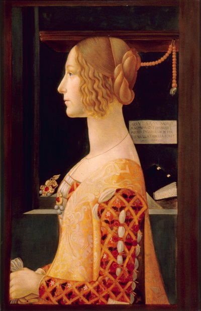 ジョヴァンナ・トルナブオーニの肖像 1899年頃（油彩・パネル） 作： Domenico (after) Ghirlandaio