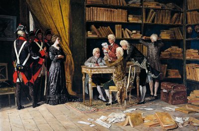 エレオノーラ ピメンテルの家を捜索、ドメニコ バッタリア (1842-1921) の絵画、キャンバスに油彩 作： Domenico Battaglia