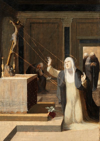 ベッカフミ - 聖痕を受ける聖カタリナ、1545年 作： ドメニコベッカフミ