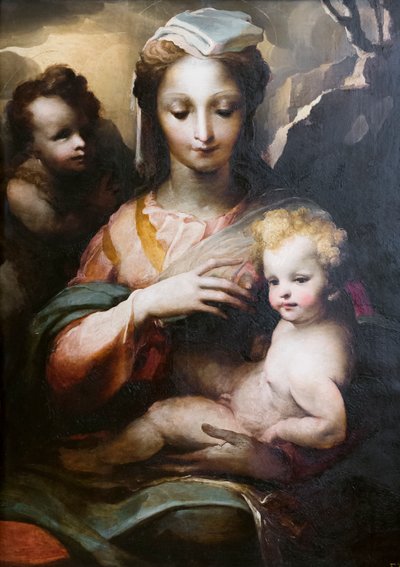 洗礼者ヨハネと聖母子 作： Domenico Beccafumi