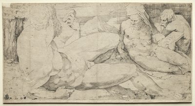 3人の男性ヌード 作： Domenico Beccafumi