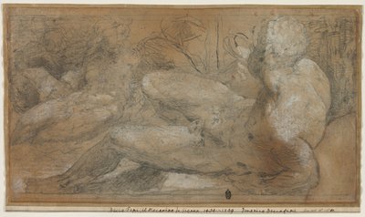 3人の男性ヌード」1540-1547年頃 作： Domenico Beccafumi