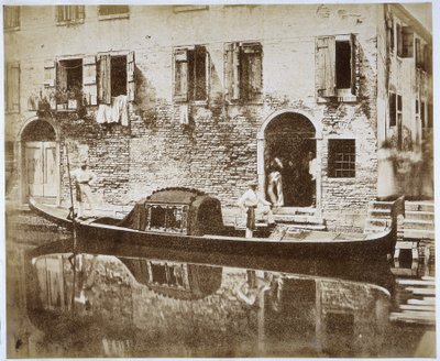 ベニスのゴンドラ、1855年頃 作： Domenico Bresolin