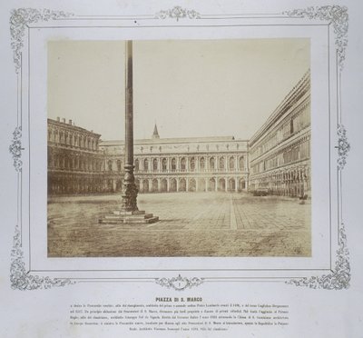 サンマルコ広場、1855年頃 作： Domenico Bresolin