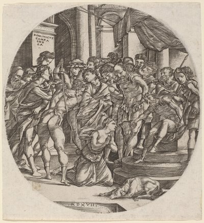 聖カタリナの斬首 作： Domenico Campagnola