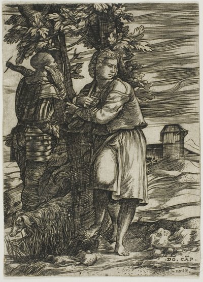 羊飼いと老戦士 作： Domenico Campagnola