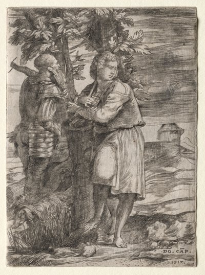 羊飼いと老戦士 作： Domenico Campagnola