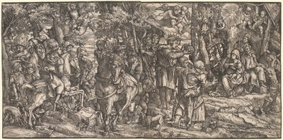 魔術師の崇拝 作： Domenico Campagnola