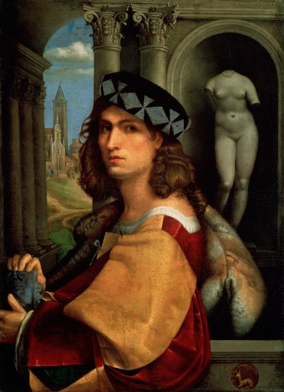 男の肖像、自画像、1512 作： Domenico Capriolo