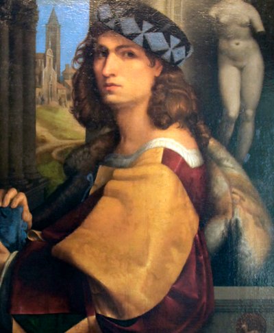 「男の肖像、自画像」、1512 作： Domenico Capriolo