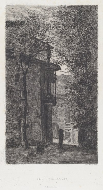村で [村で] 作： Domenico Casella, after Serafin de Avendano