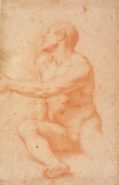 着席ヌード 作： Domenico Cresti