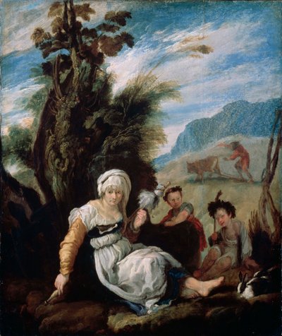 アダムとイブ、1588 作： Domenico Fetti or Feti