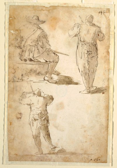 三人の男 作： Domenico Gargiulo, called Micco Spadaro