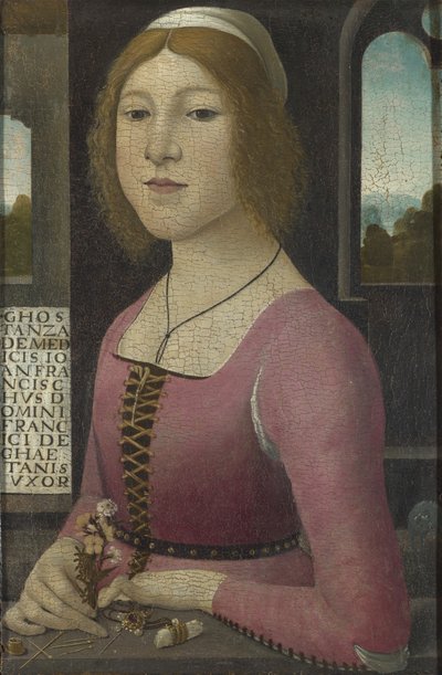 コスタンツァ・カエターニ、1485年頃 作： Domenico, Ghirlandaio