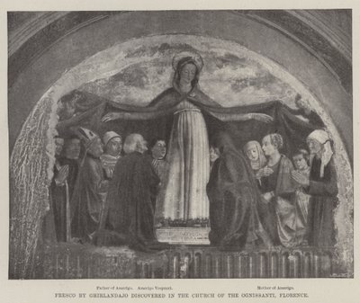 フレスコ画、フィレンツェのオニサンティ教会で発見 作： Domenico Ghirlandaio