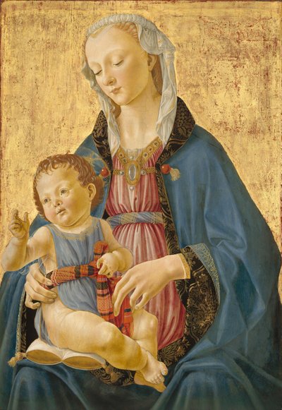 マドンナと子供、c。 14701475。 作： Domenico Ghirlandaio