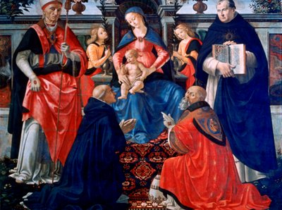 マドンナと子供は1483年に聖人に即位した 作： Domenico Ghirlandaio