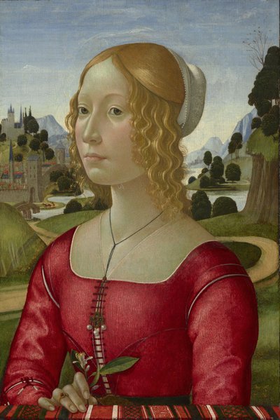女性の肖像、1490年頃 作： Domenico Ghirlandaio