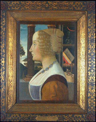 女性の肖像、1490年頃（パネル上のテンペラ） 作： Domenico Ghirlandaio