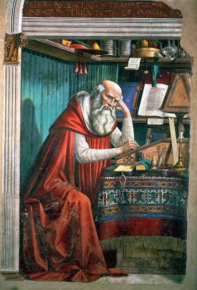 聖ジェロームの研究、1480の99655の詳細 作： Domenico Ghirlandaio