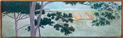 海沿いの松の木、1924年 作： Domenico Guerello