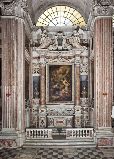受胎告知、祭壇、第6礼拝堂、1679年頃（キャンバスに油彩）345 x 200 cm 作： Domenico I Piola