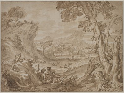 羊飼いのいる風景 作： Domenico I Piola