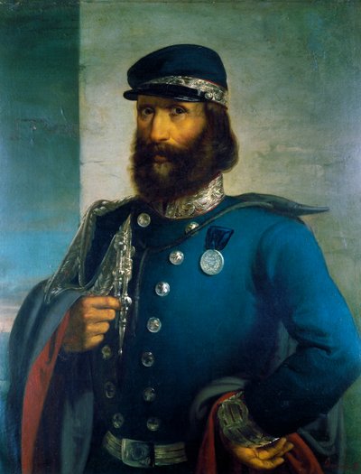 ジュゼッペ・ガリバルディ、サルデーニャ軍の将軍に就任 作： Domenico Induno