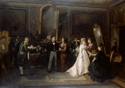 結婚生活は煙に巻かれた 作： Domenico Induno