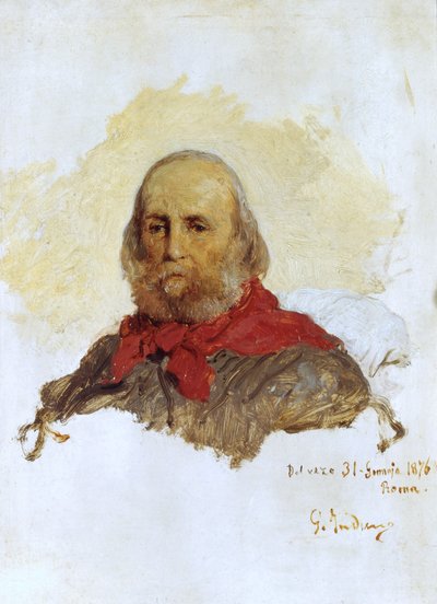 ガリバルディの肖像、1876 作： Domenico Induno