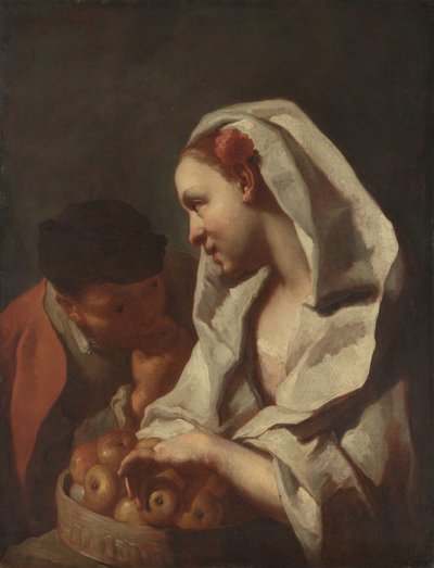 果物売りの少女 作： Domenico Maggiotto (attributed to)