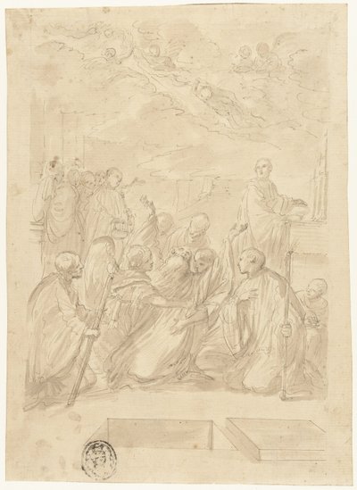 聖ベネディクトの死 作： Domenico Maria Canuti