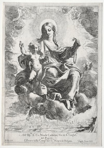 ロザリオのマドンナ。 作： Domenico Maria Canuti