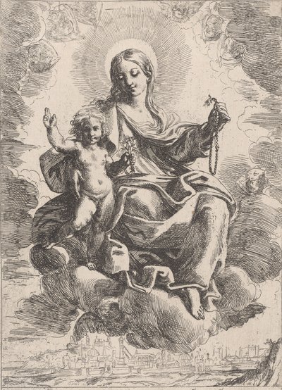 ロザリオの聖母、1645-84。 作： Domenico Maria Canuti