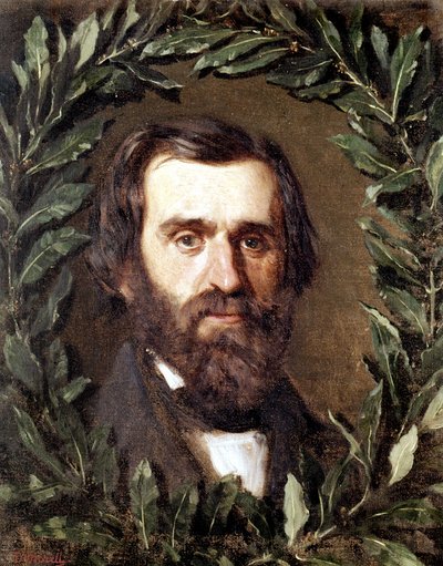イタリアの作曲家ジュゼッペ・ヴェルディ（1813〜1901年）の肖像。 作： Domenico Morelli