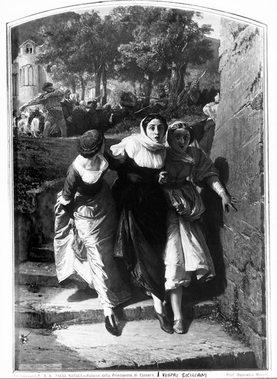 シチリアのヴェスパー、1843-1901 作： Domenico Morelli