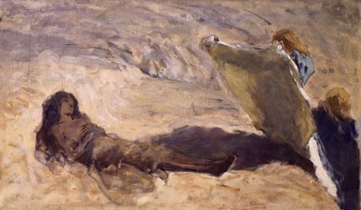 天使が見つけたエジプトのマリアの遺体 作： Domenico Morelli