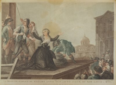 1794年5月10日のギロチンでのルイ16世の妹、フランスのエリザベス 作： Domenico Pellegrini