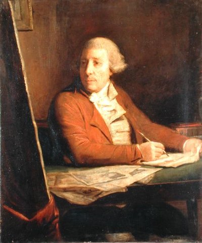 フランチェスコ・バルトロッツィ（1727-1815）の肖像（油彩・キャンバス 作： Domenico Pellegrini