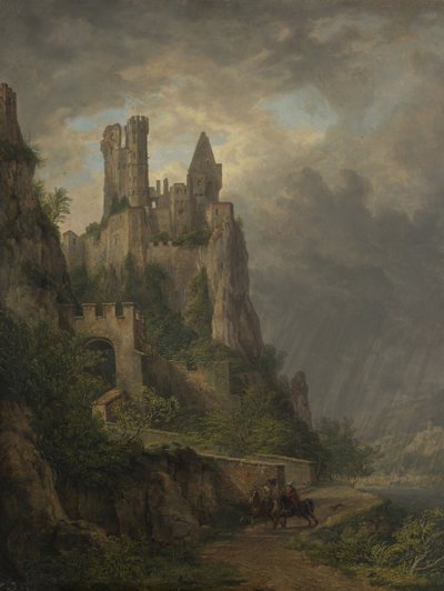 ライン川中流のフォウツブルク 作： Domenico Quaglio
