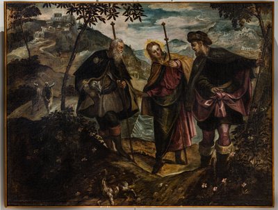 エマオへの道での出会い（キャンバスに油彩） 作： Domenico Robusti Tintoretto