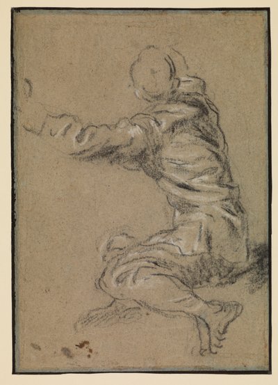 座る男、16世紀 作： Domenico Robusti Tintoretto