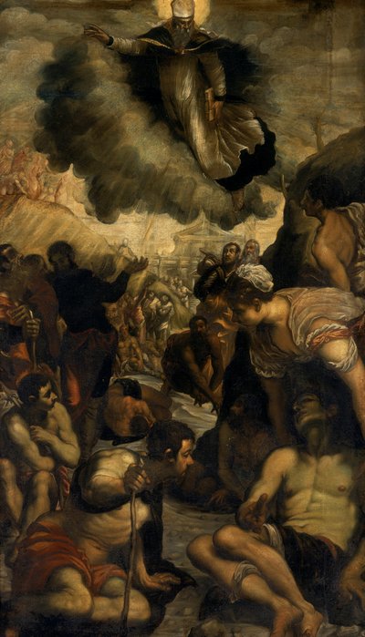 不自由な人を癒すセントオーガスティン、c.1549 作： Domenico Robusti Tintoretto