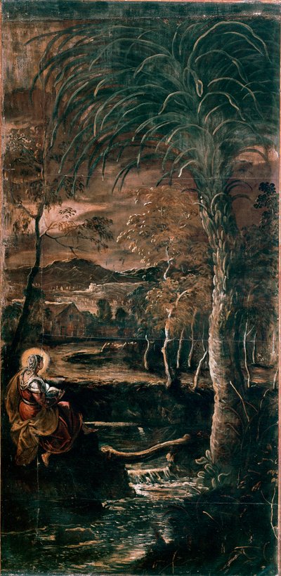 エジプト人の聖マリア像 ティントレットまたはティントレット（ヤコポ・ロブスティ）（1518-1594）による絵画 1583-1587 サン・ロッコ教会（ヴェネツィア 作： Domenico Robusti Tintoretto