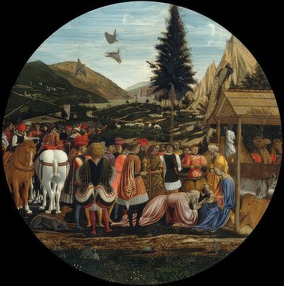 王の崇拝。 1440年頃 作： Domenico Veneziano